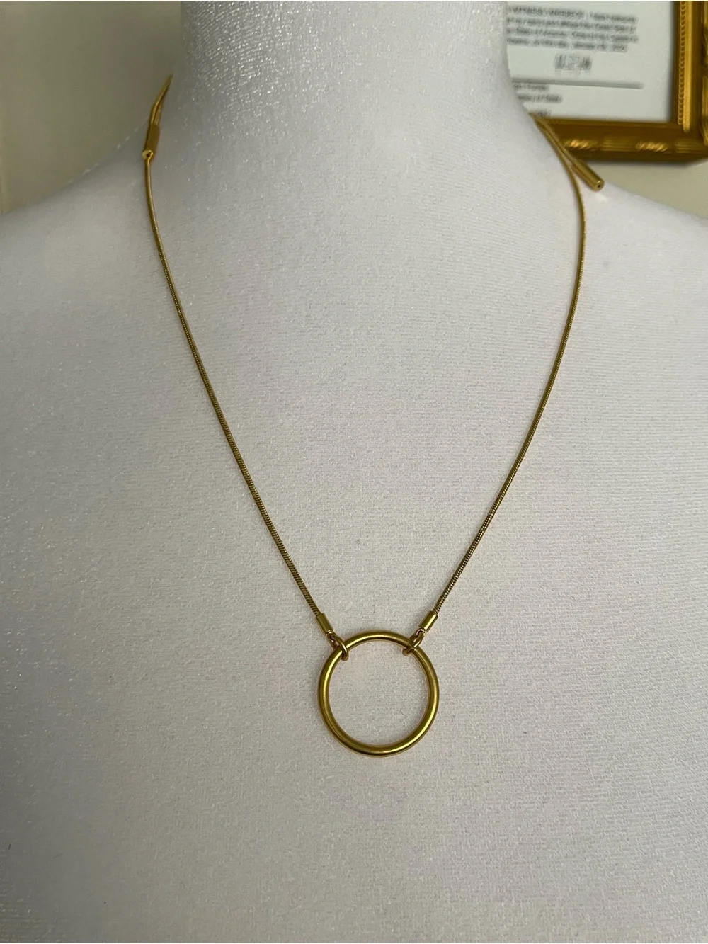 Madewell Adjustable Ring Choker Necklace 30” - Picture 1 of 3